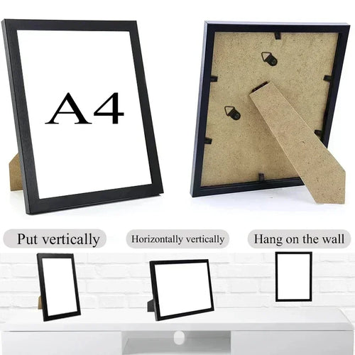 A4 Black Photo Frame and Canvas Painting